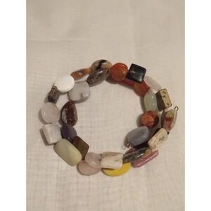 BOUTIQUE Multicolor Natural Gemstone Stretch Bracelet